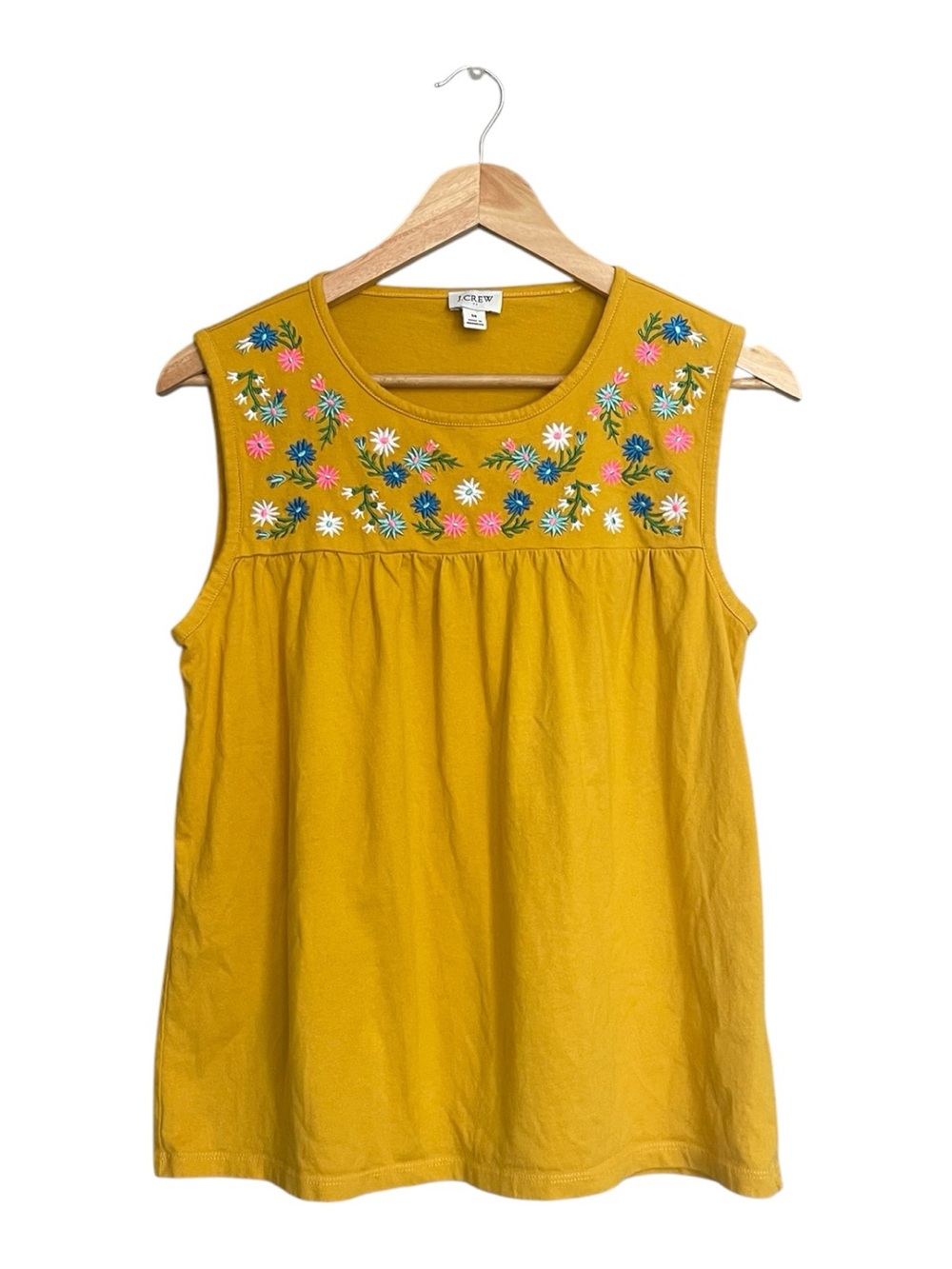 J.Crew Embroidered-Yoke Cotton Tee
